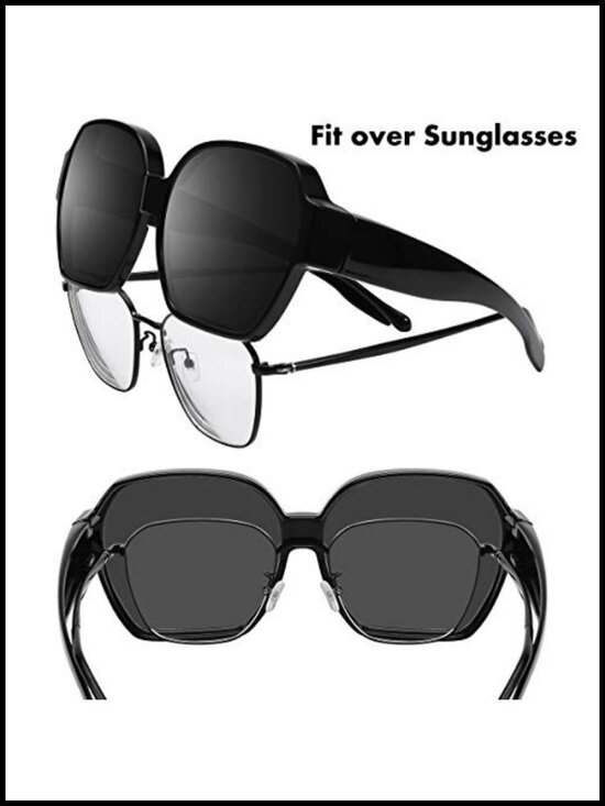 Fit Over Sunglasses Polarized UV400 TR90 Frame Oversized Square